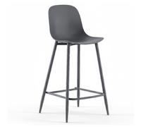 Sgabello in Metallo e Polipropilene Design essenziale FRIDA Dimensioni 47x47x h 91 cm -Peso 5,5 kg cm Stile Moderno colore Grigio Scuro grigio