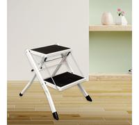 Sgabello in metallo multiuso a step pieghevole per la casa da cucina da