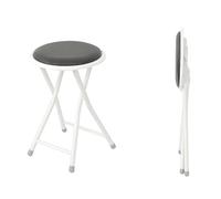 Sgabello in pelle PU con schienale scoperto, portatile, leggero, per uso domestico ed esterno, facile da trasportare