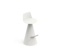 Sgabello in polietilene con poggiapiedi, Ergonomico LIRA Dimensioni 42x h 74 cm -Portata massima 120 kg, ideale anche per l'esterno