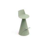 Sgabello in polietilene con poggiapiedi, Ergonomico LIRA Dimensioni 42x h 74 cm -Portata massima 120 kg, ideale anche per l'esterno