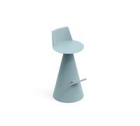 Sgabello in polietilene con poggiapiedi, Ergonomico LIRA Dimensioni 42x h 74 cm -Portata massima 120 kg, ideale anche per l'esterno