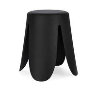 Sgabello in Similpelle Imogen Colore Nero Ø37 xh.47 cm