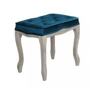 Sgabello in velluto con struttura in legno elegante 50x36xH47 cm