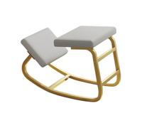 Sgabello inginocchiato for sedie da ufficio, sedia for ADHD, sgabello ergonomico inginocchiato con cuscinetto for i fianchi, for alleviare il dolore alla schiena e al collo(White,75x50x45cm-Gold)