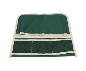 Sgabello inginocchiatoio pieghevole con custodia integrata per riporre attrezzi da giardino come forchette, forbici, cazzuole, targhette