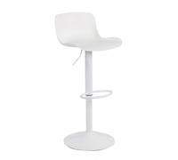 Sgabello Lipari in Plastica cm 44x45x81/102 h Bianco DecHome