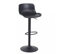 Sgabello Lipari in Plastica cm 44x45x81/102 h Nero DecHome