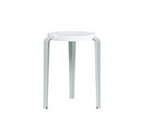 Sgabello LOU in Plastica Riciclata Bianco/azzurro Pallido