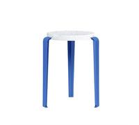 Sgabello LOU in Plastica Riciclata Bianco/blu Azzurro
