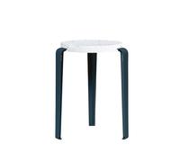 Sgabello LOU in Plastica Riciclata Bianco/blu Notte