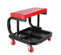 Sgabello meccanico con ruote, sgabello da officina mobile, sedile di riparazione del rotolamento, vassoio a 4 ruote, strumento di riparazione automatica multifunzionale, sedia meccanica regolabile per