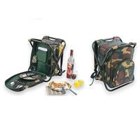 SGABELLO MILITARE CON ACCESSORI PER CAMPEGGIO E TEMPO LIBERO