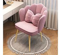 Sgabello moderno di metà secolo con schienale e cuscino imbottito, elegante sedia per sala da pranzo, camera da letto, toeletta comoda seduta