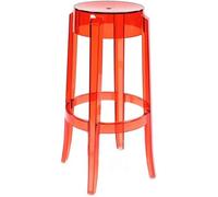 Sgabello moderno in acrilico trasparente con fantasma, impilabile, completamente assemblato, ideale per la decorazione domestica contemporanea (colore: trasparente Dimensioni: 45,7 x 43,2 x 76,2 cm)
