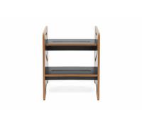 Sgabello moderno per bambini, nero, 39 x 34 x 39 cm, 100% MDF, 12 mm di spessore, elegante e funzionale per la cameretta dei bambini