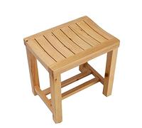 Sgabello multifunzionale da bagno e doccia - Panca antiscivolo in legno massiccio per cucina, bagno, soggiorno | 44 x 33 x 45 cm - elegante elemento essenziale per la casa