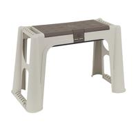 Sgabello multiuso da giardino 58x29x37H cm Tortora-ecrù