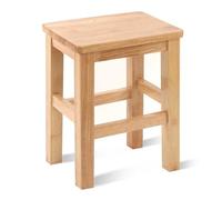 Sgabello Multiuso in Legno Naturale Base Antiscivolo Struttura Prefabbricata Formato Compatto Arredamento Interno Adatto per Ingresso Cucina Soggiorno Camera Poggiapiedi(33x25x40cm)