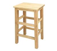 Sgabello Multiuso in Legno Naturale Base Antiscivolo Struttura Prefabbricata Formato Compatto Arredamento Interno Adatto per Ingresso Cucina Soggiorno Camera Poggiapiedi(35x25x60cm)