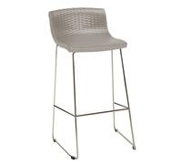 SGABELLO NADIR GRANDSOLEIL A SLITTA SEDUTA POLIMERICA RATTAN E BASE CROMATA