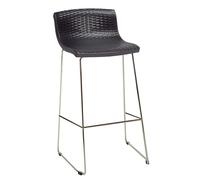 SGABELLO NADIR GRANDSOLEIL A SLITTA SEDUTA POLIMERICA RATTAN E BASE CROMATA