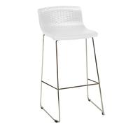 SGABELLO NADIR GRANDSOLEIL A SLITTA SEDUTA POLIMERICA RATTAN E BASE CROMATA