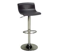 SGABELLO NADIR GRANDSOLEIL ELEVABILE SEDUTA POLIMERICA RATTAN E BASE CROMATA