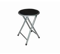 SGABELLO NERO dm.30x45 *TUBO DM19 SILVER