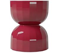 Sgabello Nordico Multiuso Colorato, Tavolino Laterale Moderno a Forma di Clessidra per Arredamento Casa/Ufficio (45 * 36 Cm/17,71 * 14,17 Pollici)(Red)