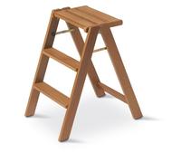 Sgabello OSIMO, Faggio - 3 gradini - Chiudibile - Finitura Ciliegio - Arredamenti Italia