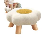 Sgabello ottomano a forma di petalo, grazioso design floreale con seduta mobile, aggiunge un tocco elegante agli interni della casa, poggiapiedi ideale o sedia d'accento per camera da letto