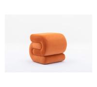 Sgabello ottomano curvo in velluto, elegante pouf a forma di S, per soggiorno, camera da letto, divano, ingresso laterale, comodo elemento decorativo per la casa