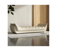 Sgabello ottomano di alta qualità per soggiorno, camera da letto o divano, versatile poggiapiedi imbottito in pelle, elegante arredamento per arredamento moderno