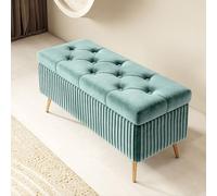 Sgabello ottomano imbottito per camera da letto, contenitore per trucco, toeletta poggiapiedi per soggiorno, letto, panca elegante soluzione di archiviazione per la decorazione della casa