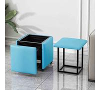 Sgabello ottomano impilabile 5 in 1 Divano per la casa Sgabello cubo magico con seduta in pelle Napa Telaio e ruote in acciaio al carbonio (dimensioni: 45x45x45 cm Colore: personalizzabile)
