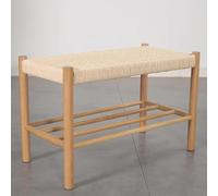 Sgabello ottomano moderno da fattoria, design in corda di cotone intrecciato a mano, versatile panca per scarpe e soluzione per riporre oggetti, per ingresso, corridoio e camera da letto