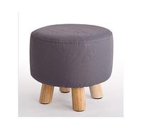 Sgabello ottomano Poggiapiedi per divano Piccolo poggiapiedi in legno Sgabello ottomano Sedia bassa Sgabello Sedile Decorazione semplice per soggiorno Camera da letto Sgabello per scarpe (Grizzle Smal