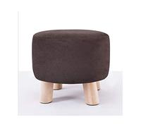 Sgabello ottomano Poggiapiedi per divano Piccolo poggiapiedi in legno Sgabello ottomano Sedia bassa Sgabello Sedile Decorazione semplice per soggiorno Camera da letto Sgabello per scarpe (Marrone picc