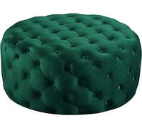 Sgabello ottomano rotondo con poggiapiedi trapuntato, comodo divano in peluche o piccolo tavolino da caffè moderno per soggiorno camera da letto