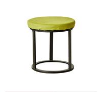 Sgabello ottomano Sgabello piccolo nordico Poggiapiedi rotondo Sgabello per trucco Poggiapiedi Ottomano Moderno e minimalista Sgabello per cambio scarpe Sgabello per scarpe da soggiorno (Verde)