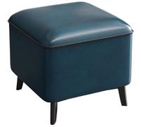Sgabello ottomano trapuntato in pelle, panca compatta a cubo, per camera da letto, soggiorno, ufficio, ingresso, elegante e versatile decorazione per la casa