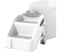 Sgabello per bambini - 2 gradini per WC pieghevoli con maniglie di sicurezza | Sgabello per lavabo da bagno per bambini | Ausilio per la formazione sul lavaggio delle mani, seggiolino portatile compat