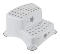 Sgabello per bambini Keeeper 2 altezze antiscivolo bianco - Design a stelle