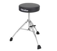 Sgabello per batteria Gibraltar, Sgabello per batteria Compact Performance (sedile rotondo, diametro: 33 cm, altezza fissa: 53 cm, sedile in vinile, chiusura a memoria, piedini in gomma 'Super Foot')