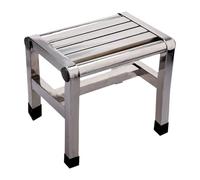 Sgabello per Doccia con Supporto per I Piedi, in Metallo, Adatto a Cucina E Bagno, 31 Cm X 21.6 Cm X 31 Cm