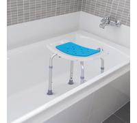 Sgabello per Doccia da Bagno in Lega di Alluminio e Plastica Antiscivolo, Altezza Regolabile 6 Livelli 39-52cm Descrizione:Lo sgabello per bagno HOMCOM ?il complemento d'arredo pratico per la tua casa