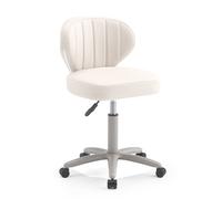 Sgabello per estetista altezza regolabile con 5 ruote con schienale