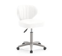 Sgabello per estetista altezza regolabile con 5 ruote con schienale