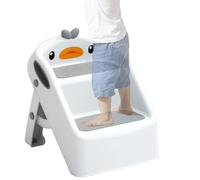 Sgabello per il lavandino del bagno per bambini, Sgabello per il bagno per bambini,Sgabello con gradino pieghevole Sgabello con gradino per bambini a 2 gradini - Sgabello da bagno per bambini Pratico